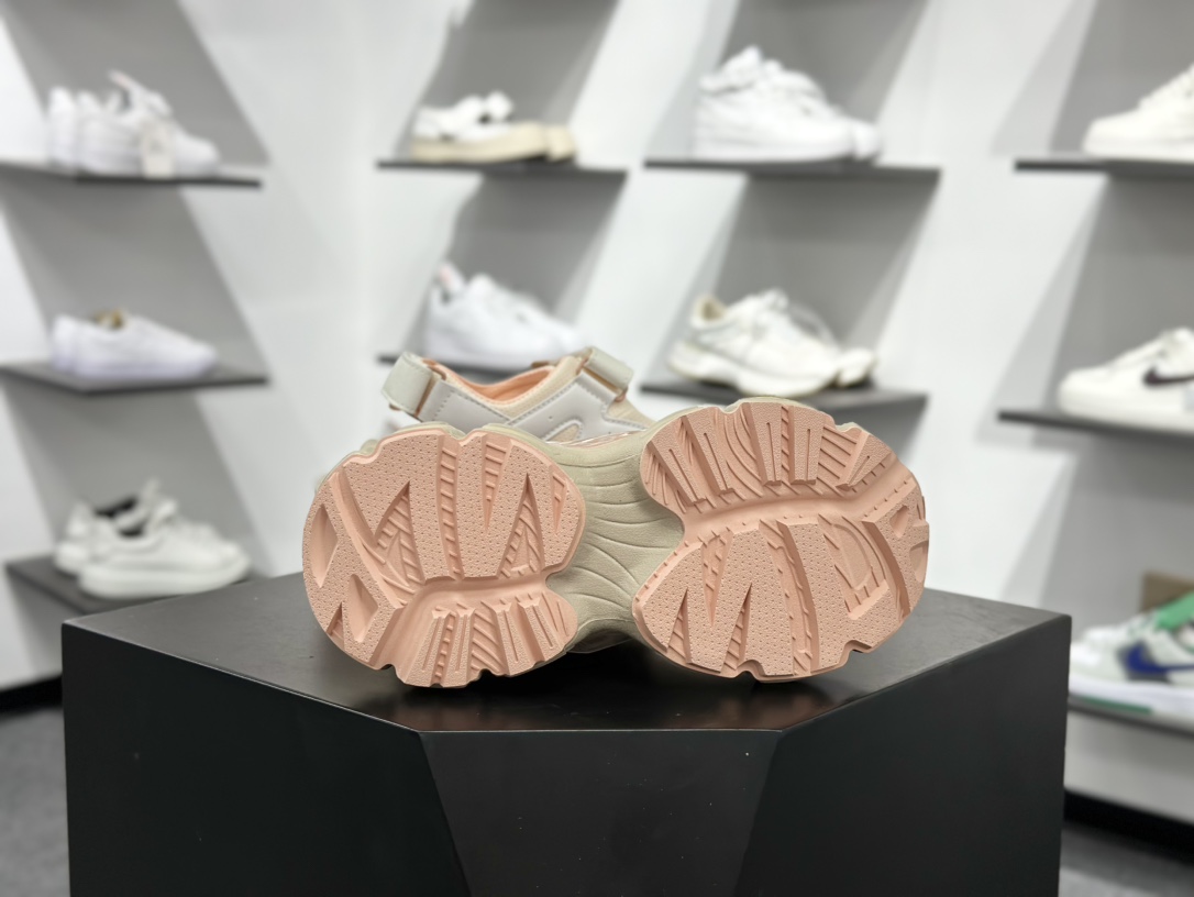 180 New York Yankees x MLB Winner Chunky Mask优胜者系列慢凉鞋“樱花粉白NY” 3ASDW0153-50WHS