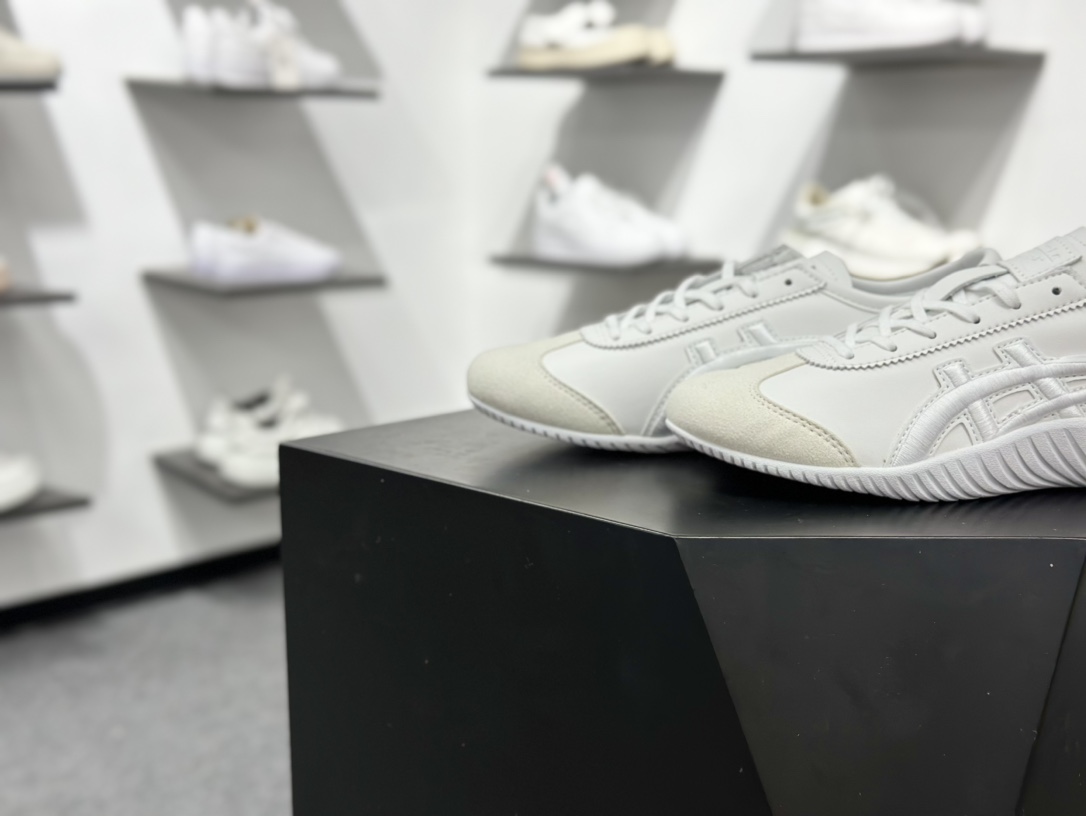 160 鬼塚虎/Onitsuka Tiger 1183C306-100 Onitsuka Tiger Mexico 66 Driving 墨西哥66驾驶系列低帮薄底慢跑鞋“皮革全白” 1183C306-100