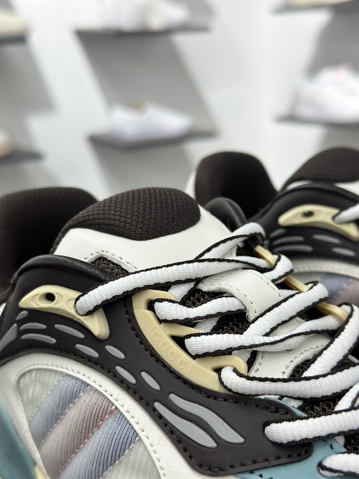 360 GUCCI 2.0 古驰 圆头抽绳 高奢百搭休闲男女士运动鞋 明星同款缓震慢跑鞋 814040 FAD5T 9063