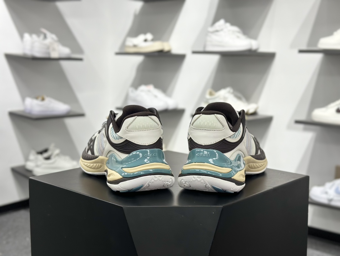 360 GUCCI 2.0 古驰 圆头抽绳 高奢百搭休闲男女士运动鞋 明星同款缓震慢跑鞋 814040 FAD5T 9063