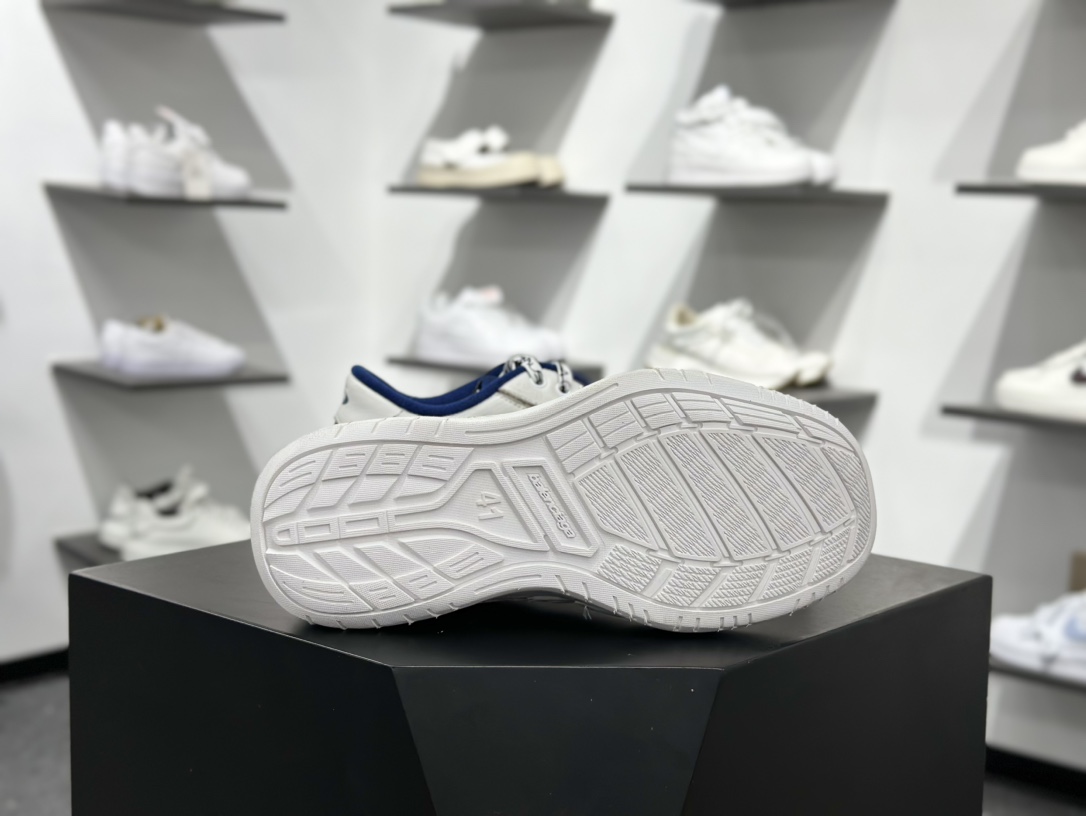 420 Balenciaga Hamptons Worn-Out 巴黎世家十八18代 牛皮革 圆头系带 低帮 生活休闲鞋板鞋 841765 WCURB 9414