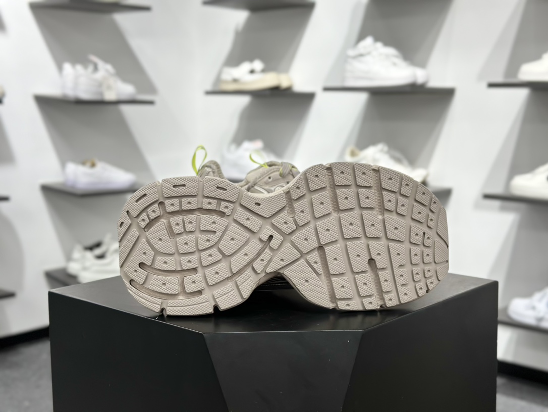 360 Balenciaga巴黎世家 3XL 泥色格子布 皮料水洗做旧 734734 W3XL2 1128