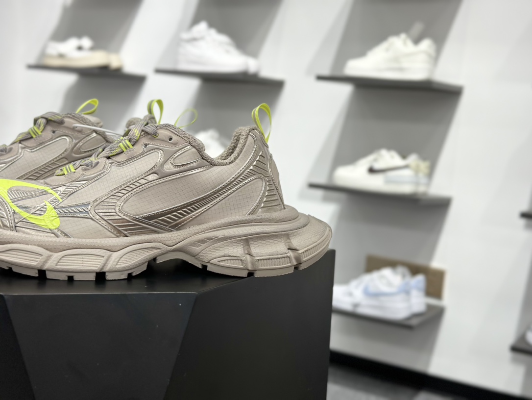 360 Balenciaga巴黎世家 3XL 泥色格子布 皮料水洗做旧 734734 W3XL2 1128