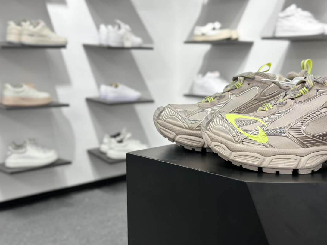 360 Balenciaga巴黎世家 3XL 泥色格子布 皮料水洗做旧 734734 W3XL2 1128