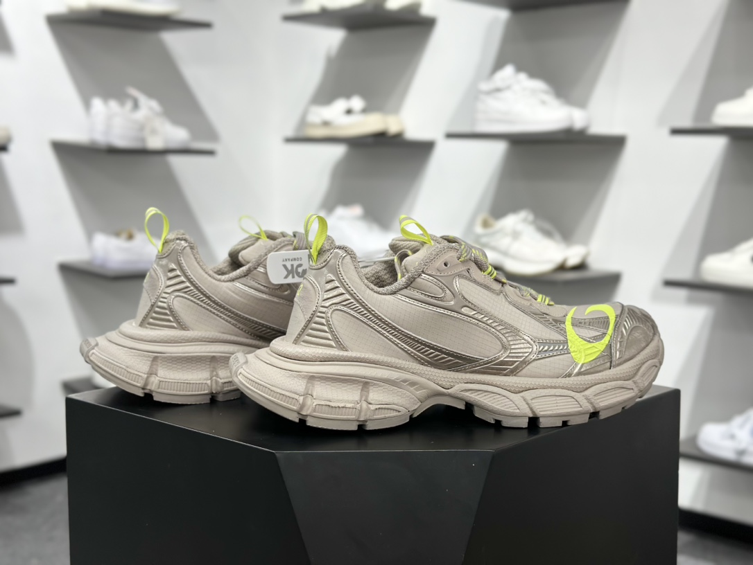 360 Balenciaga巴黎世家 3XL 泥色格子布 皮料水洗做旧 734734 W3XL2 1128