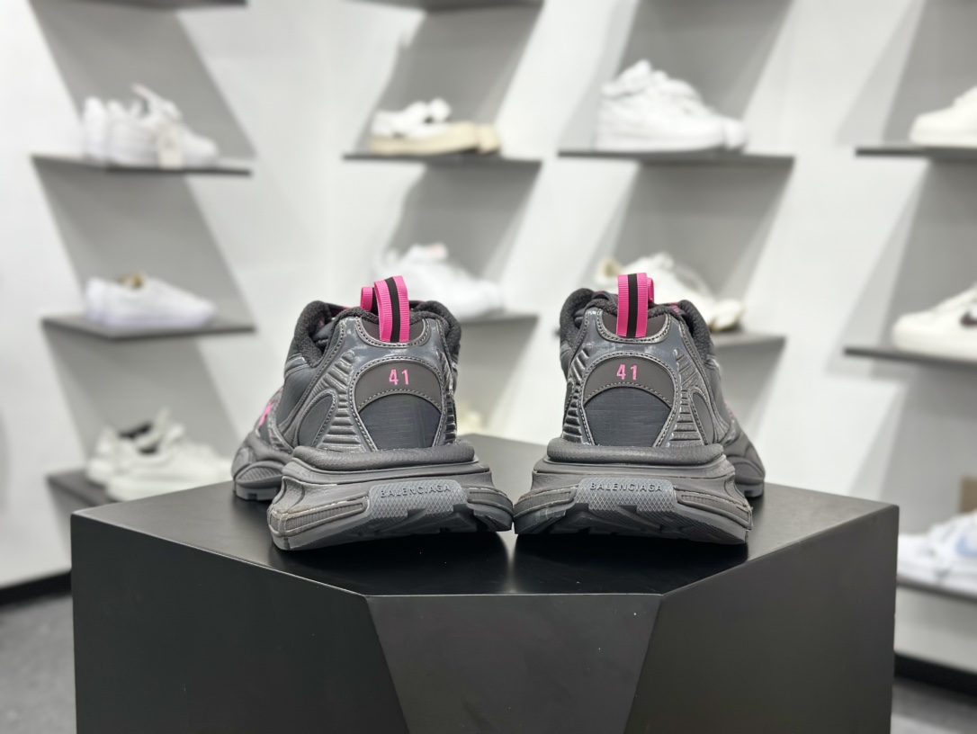 360 Balenciaga巴黎世家 3XL 泥色格子布 皮料水洗做旧 734734 W3XL5 1325