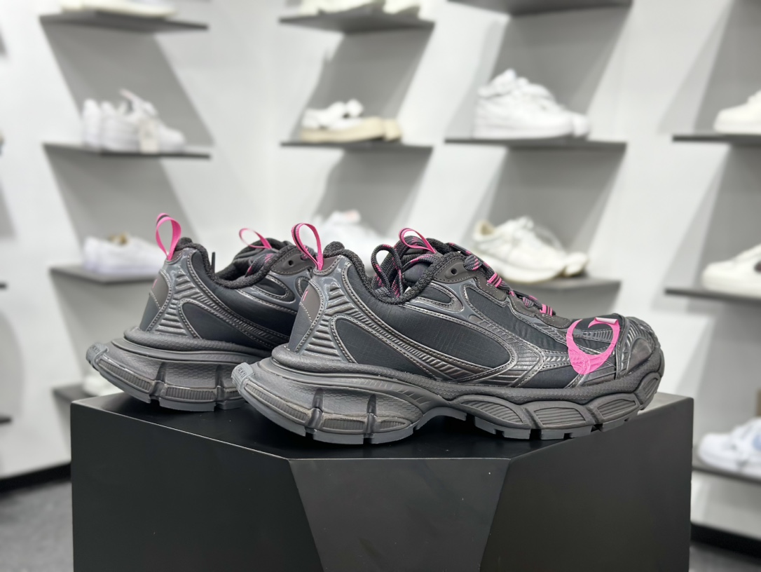 360 Balenciaga巴黎世家 3XL 泥色格子布 皮料水洗做旧 734734 W3XL5 1325