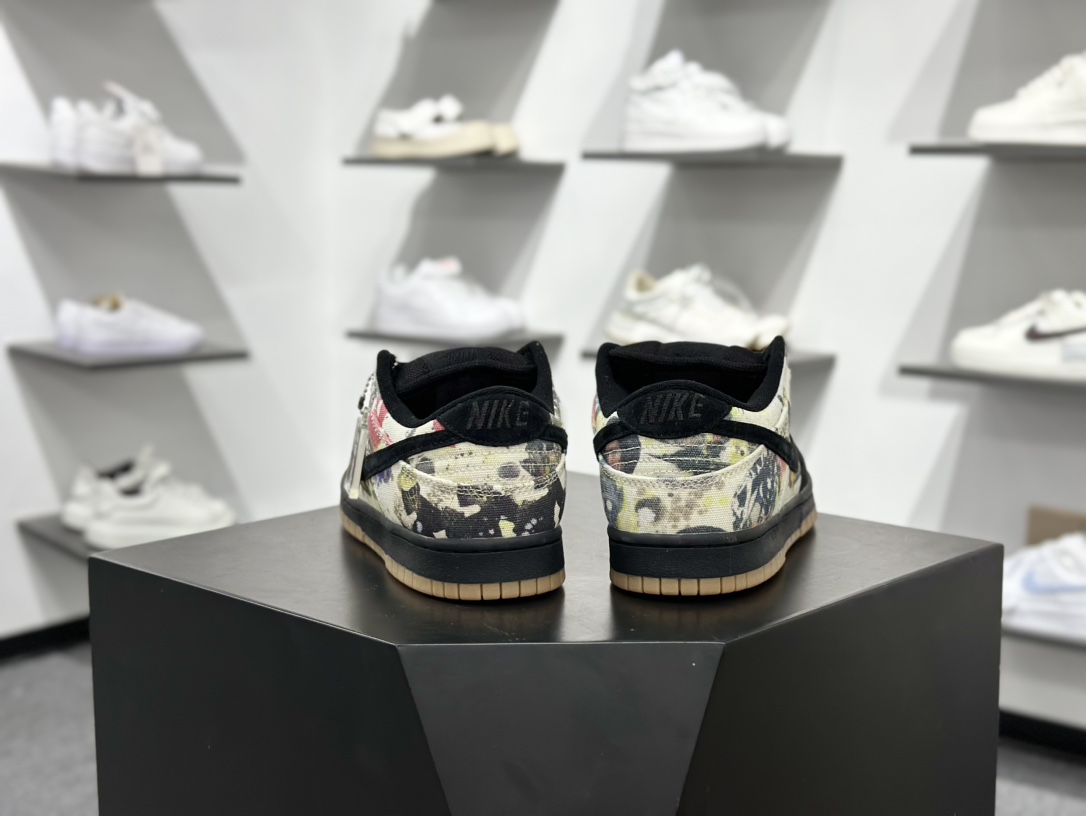 360 纯原 Supreme x NK SB Dunk Low ” Rammellzee ” 黑彩 联名款低帮休闲板鞋  FD8778-001