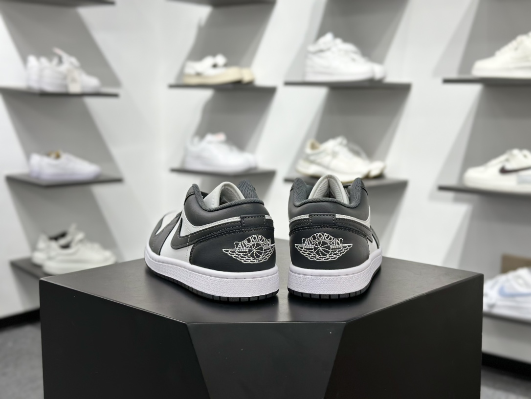 原装裸鞋级 市面最高工艺产物 Air Jordan 1 Low灰白  553558-044