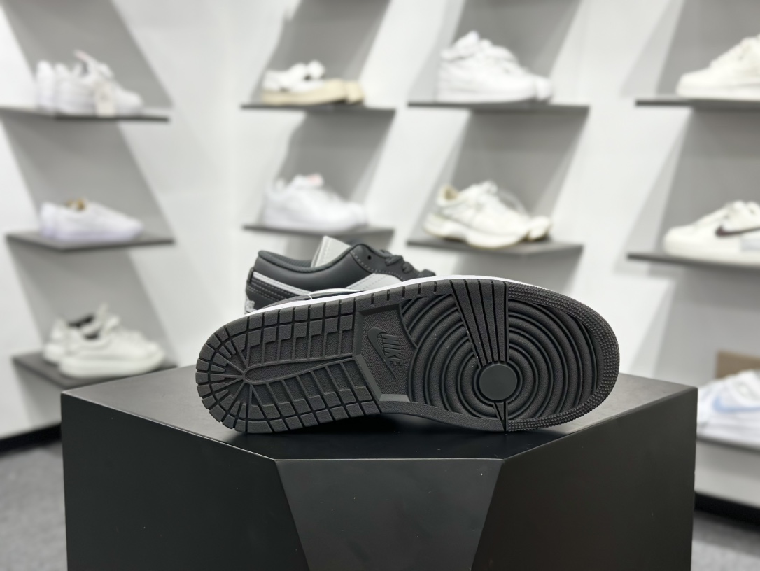 原装裸鞋级 市面最高工艺产物 Air Jordan 1 Low灰白  553558-044