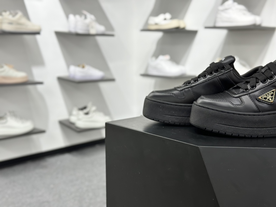 360 Prada/普拉达 厚底徽标系带运动休闲男鞋