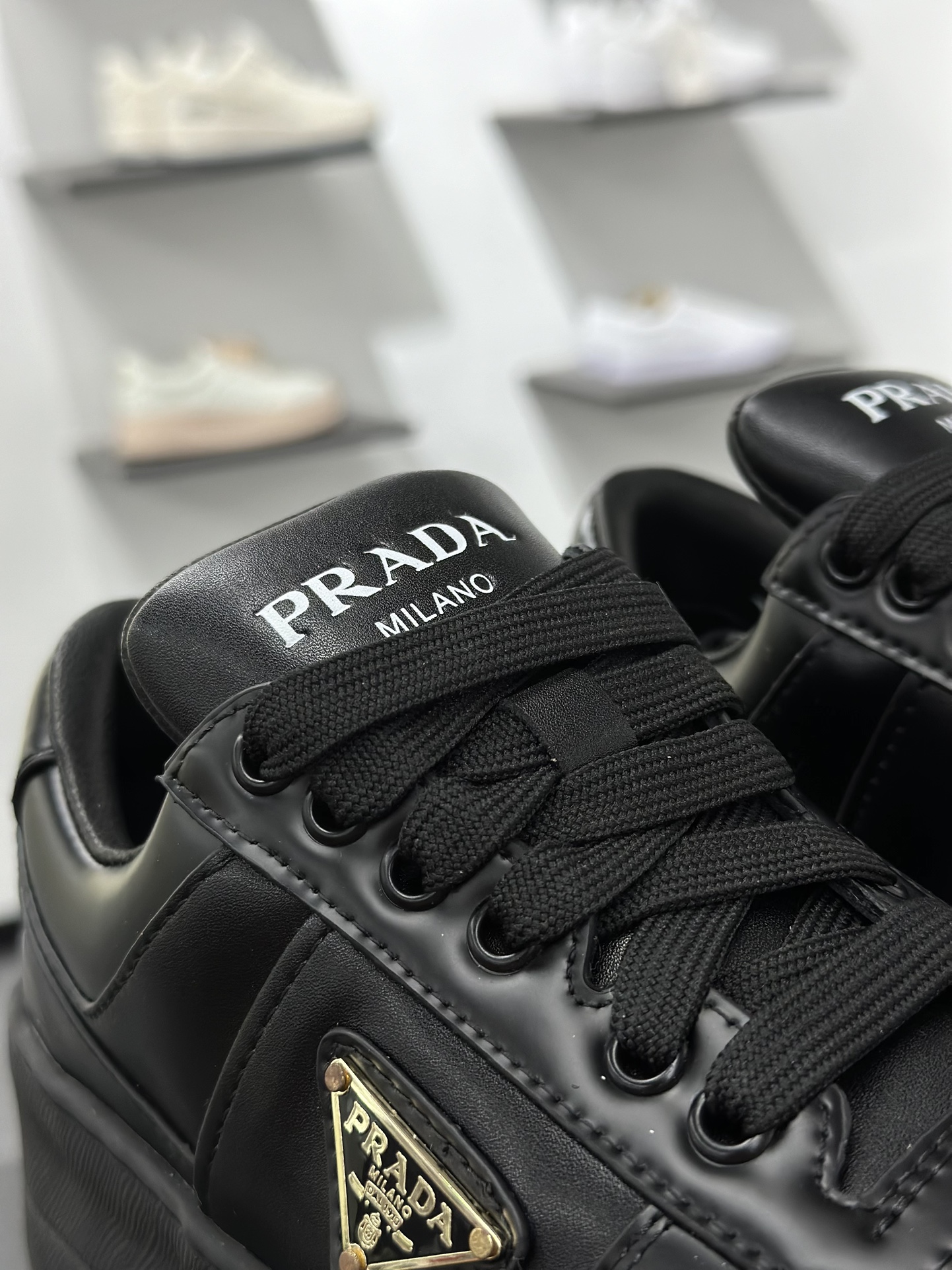 360 Prada/普拉达 厚底徽标系带运动休闲男鞋