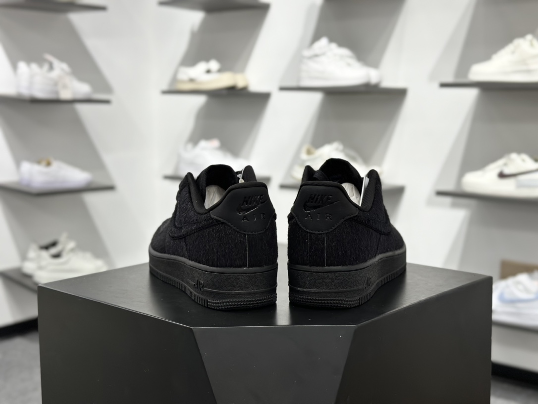 200 Nike Air Force 1 Low 07 纯黑绒毛 II7398-001