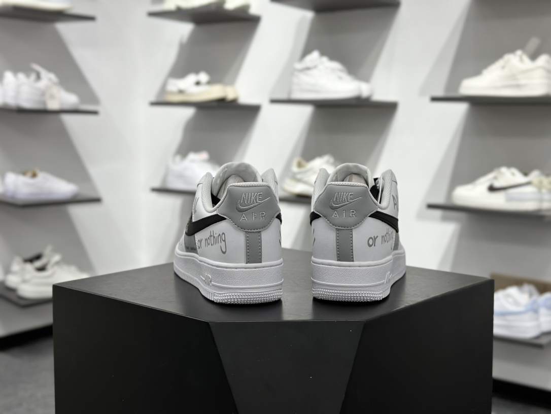 260 Nike Air Force 1 Low 07 狂想 逐梦 手绘 涂鸦 白黑  ZH0316-087