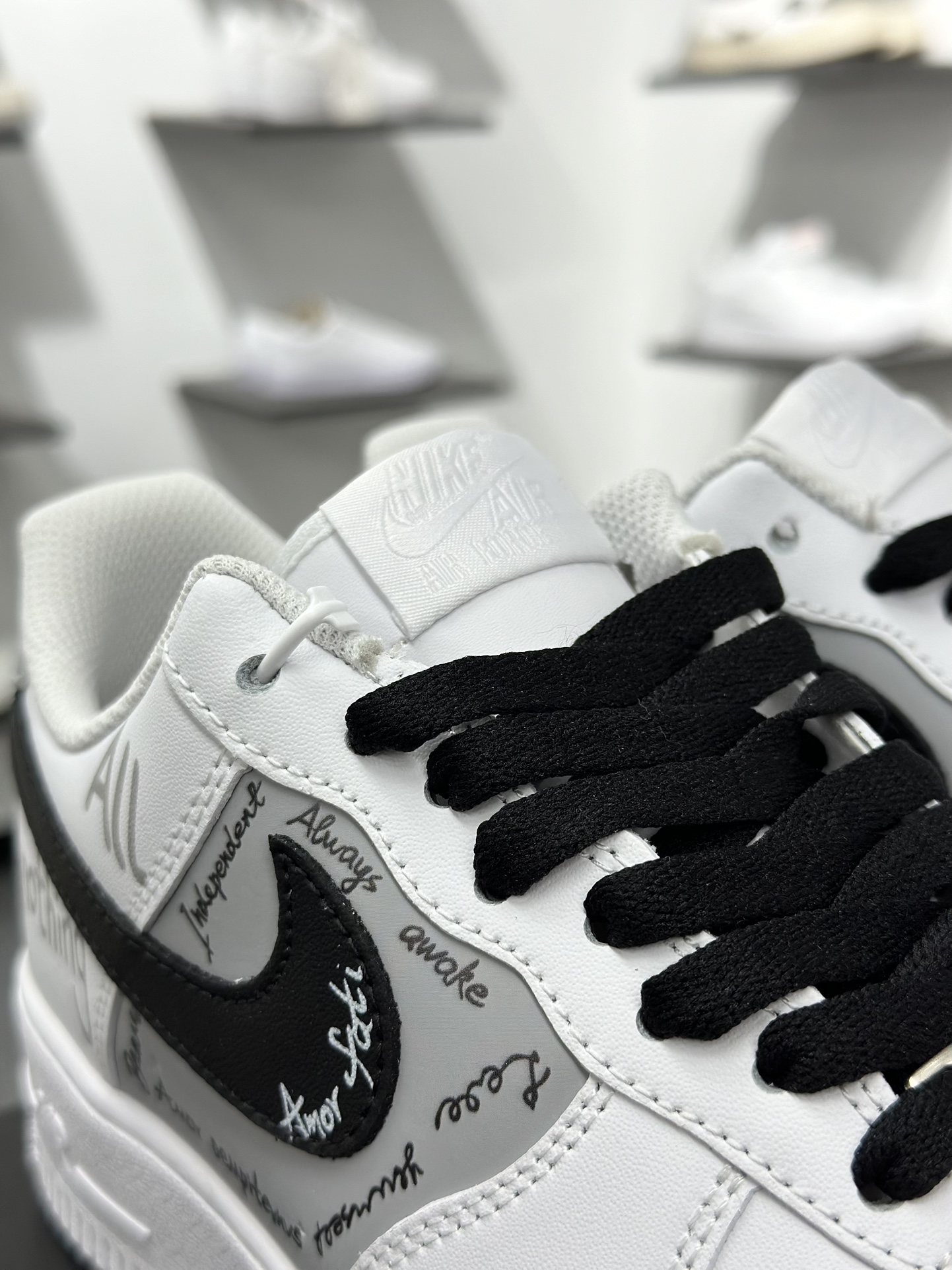 260 Nike Air Force 1 Low 07 狂想 逐梦 手绘 涂鸦 白黑  ZH0316-087