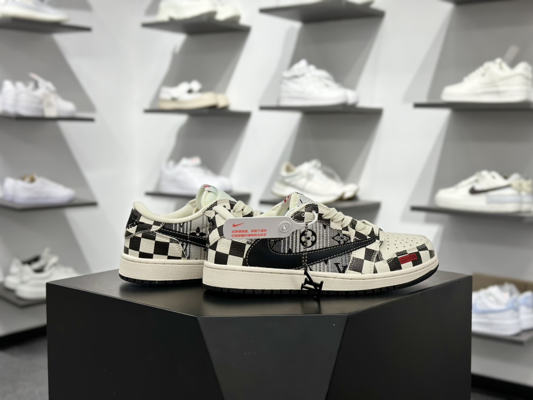 Fragment x Travis Scott x LV Air Jordan 1 Low 三方联名倒钩  LD2028-047