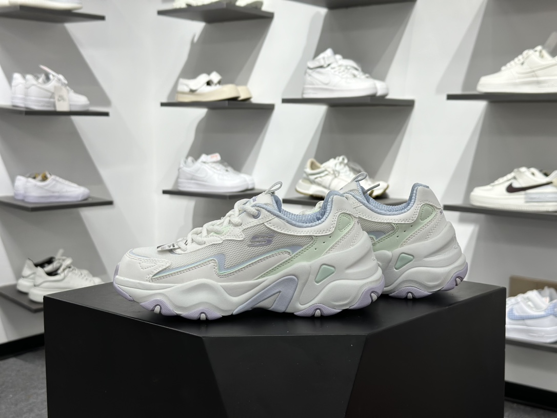200 Skechers斯凯奇 D'Lites 糯米熊舒适柔软时尚百搭 低帮老爹鞋 150524/WMLT