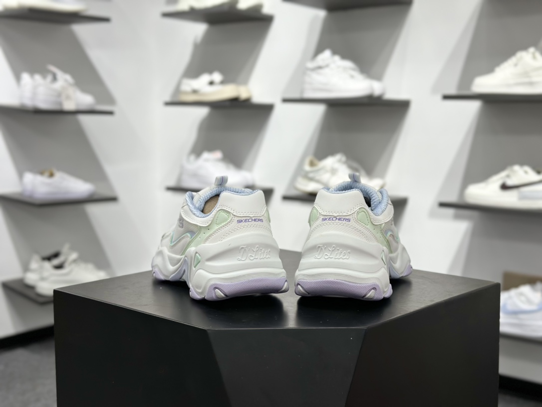 200 Skechers斯凯奇 D'Lites 糯米熊舒适柔软时尚百搭 低帮老爹鞋 150524/WMLT