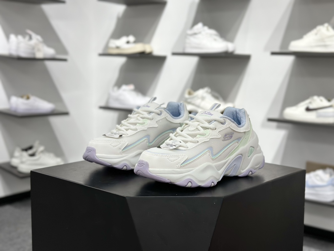 200 Skechers斯凯奇 D'Lites 糯米熊舒适柔软时尚百搭 低帮老爹鞋 150524/WMLT