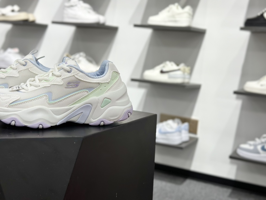 200 Skechers斯凯奇 D'Lites 糯米熊舒适柔软时尚百搭 低帮老爹鞋 150524/WMLT