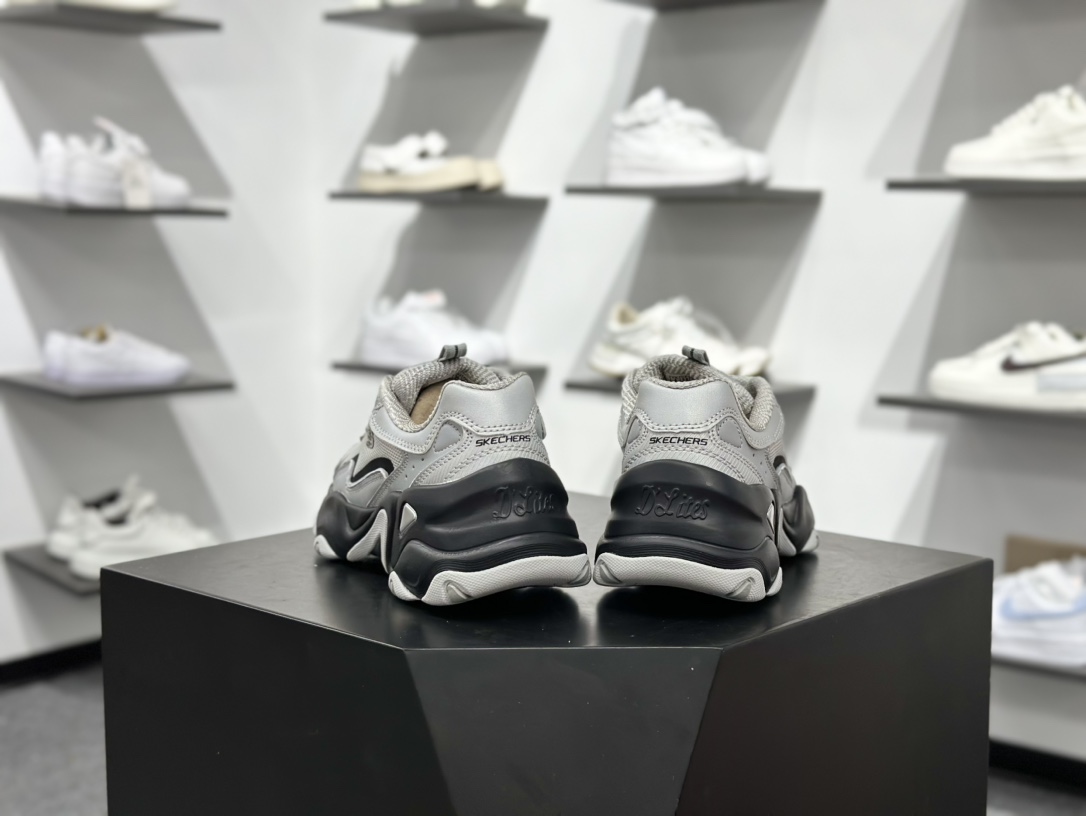 200 Skechers斯凯奇 D'Lites 糯米熊舒适柔软时尚百搭 低帮老爹鞋 150524/BKSL