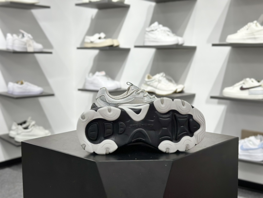 200 Skechers斯凯奇 D'Lites 糯米熊舒适柔软时尚百搭 低帮老爹鞋 150524/BKSL