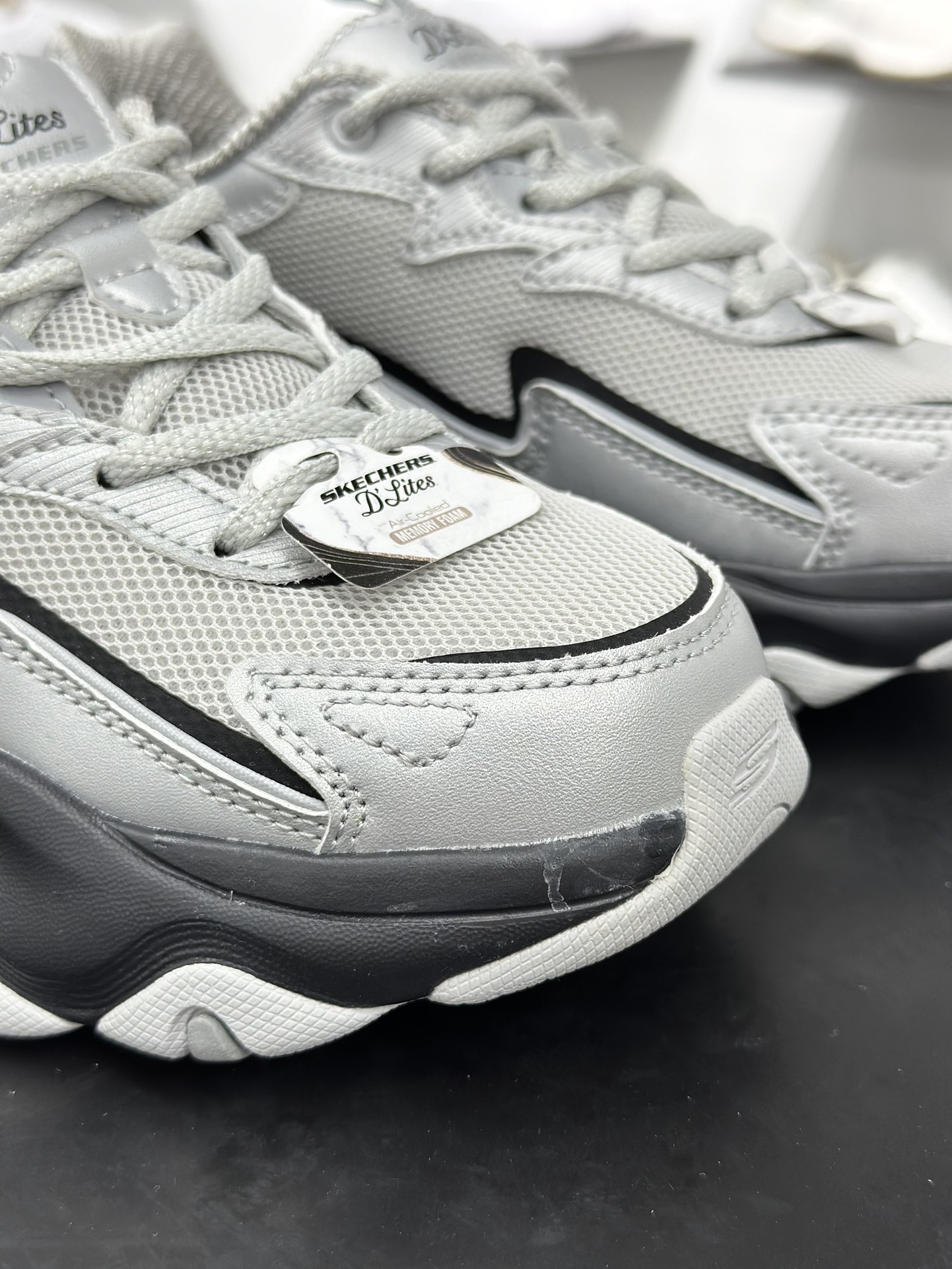 200 Skechers斯凯奇 D'Lites 糯米熊舒适柔软时尚百搭 低帮老爹鞋 150524/BKSL