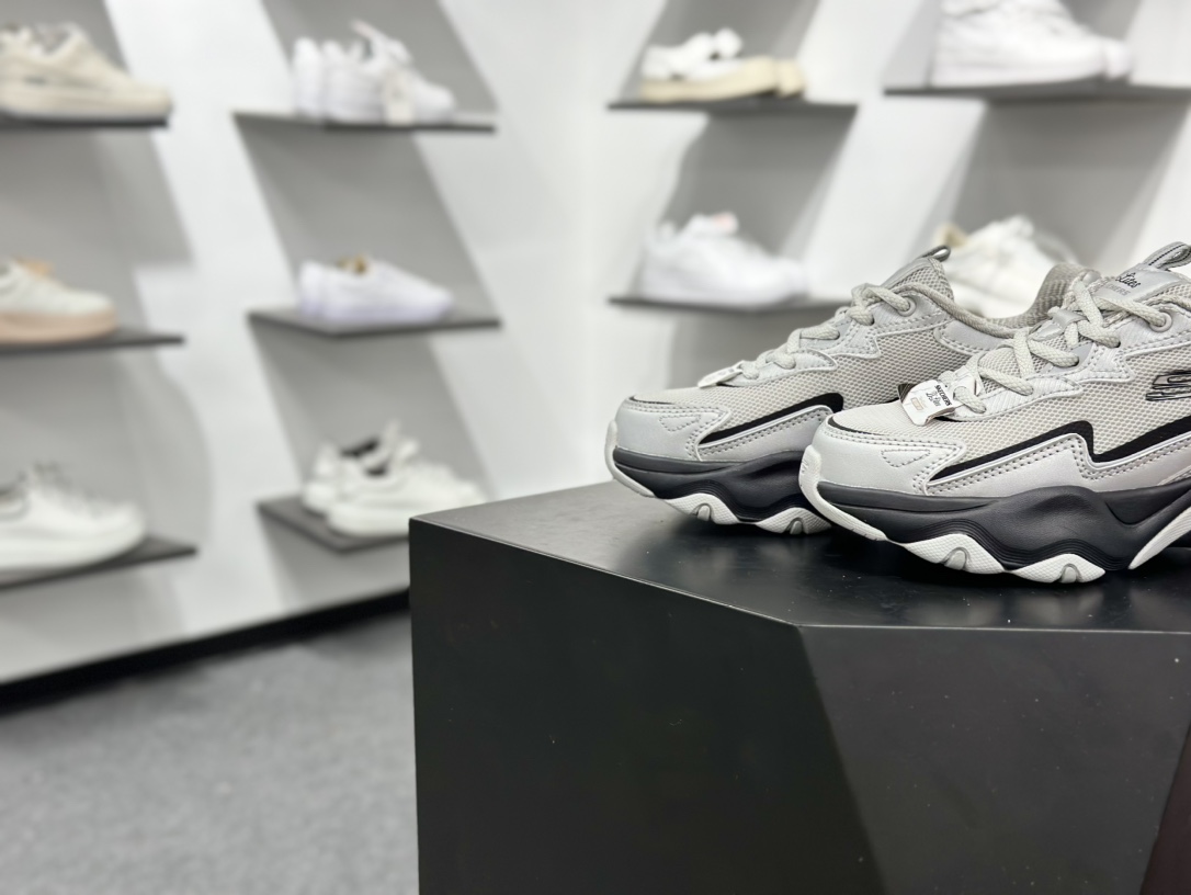 200 Skechers斯凯奇 D'Lites 糯米熊舒适柔软时尚百搭 低帮老爹鞋 150524/BKSL