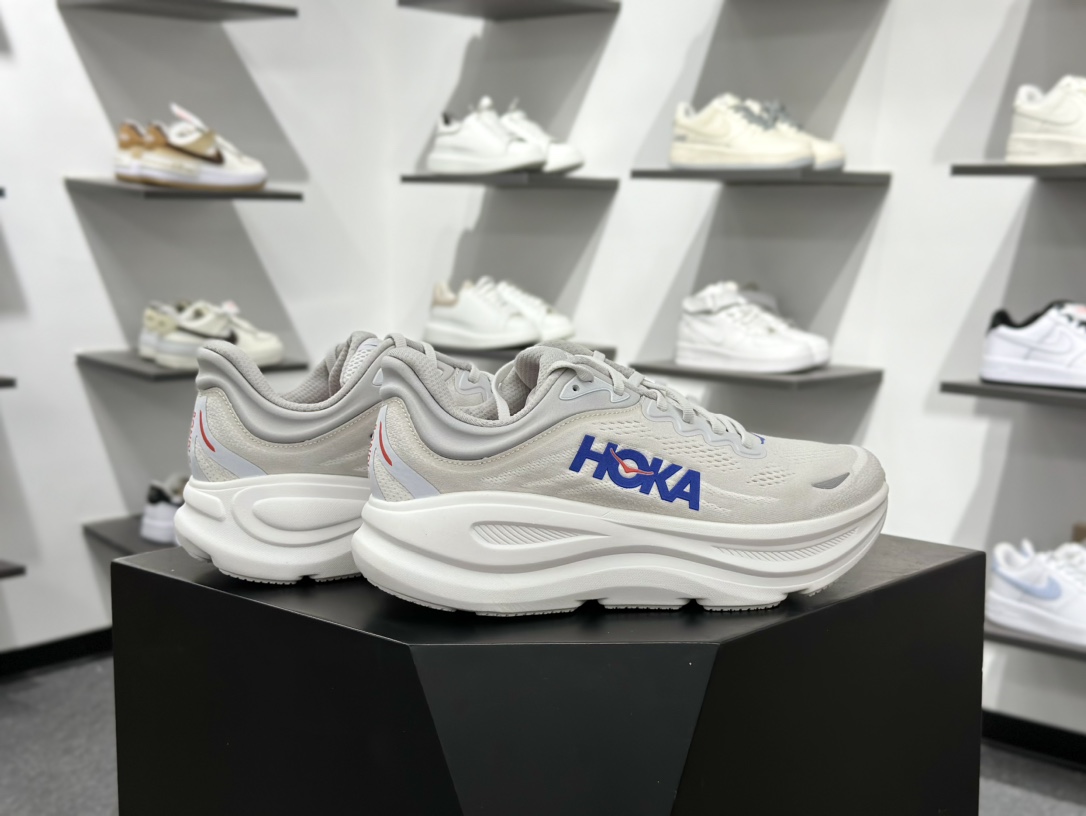 200 HOKA ONE ONE Bondi 9 Low 邦迪9代系列低帮厚底轻量休闲运动慢跑鞋