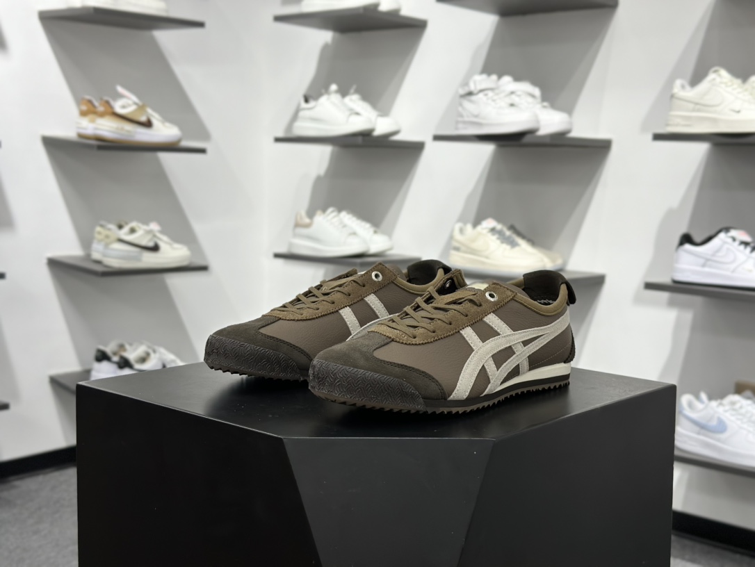 160 Onitsuka Tiger Mexico 66 SD 鬼冢虎 墨西哥升级版系列低帮复古经典虎爪百搭休闲皮革慢跑鞋 1183C015-205
