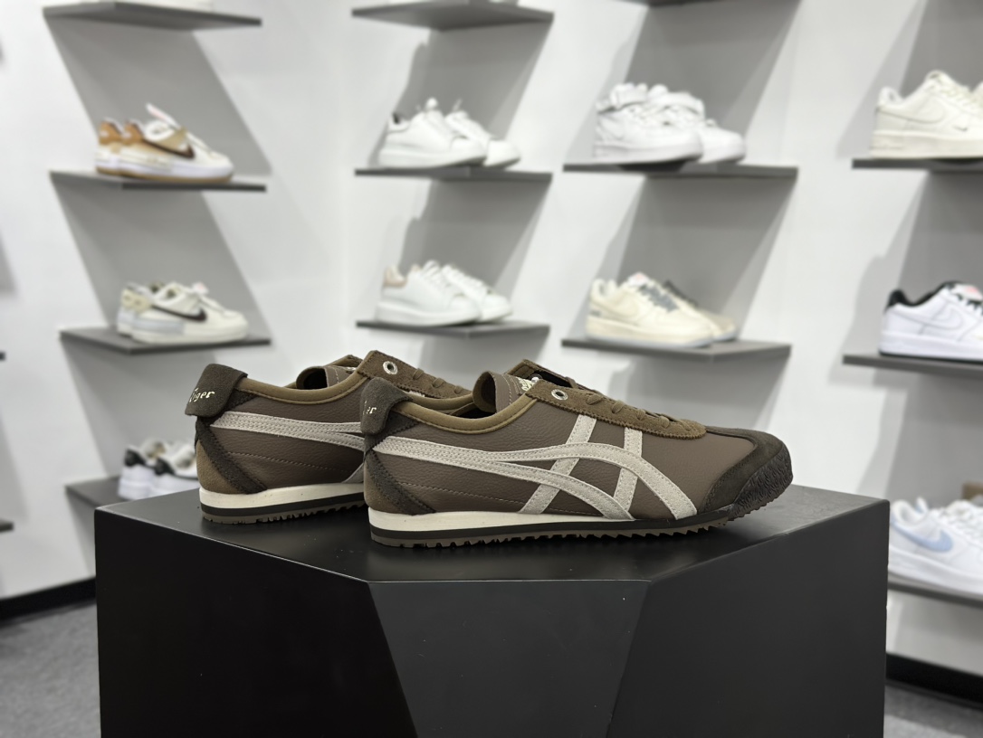 160 Onitsuka Tiger Mexico 66 SD 鬼冢虎 墨西哥升级版系列低帮复古经典虎爪百搭休闲皮革慢跑鞋 1183C015-205