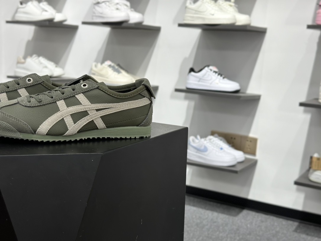 Onitsuka Tiger Mexico 66 SD 鬼冢虎 墨西哥升级版系列低帮复古经典虎爪百搭休闲皮革慢跑鞋 1183C015-300