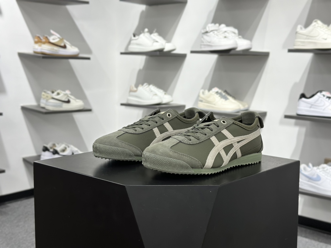 Onitsuka Tiger Mexico 66 SD 鬼冢虎 墨西哥升级版系列低帮复古经典虎爪百搭休闲皮革慢跑鞋 1183C015-300