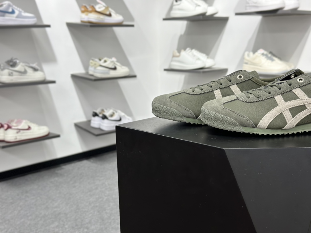 Onitsuka Tiger Mexico 66 SD 鬼冢虎 墨西哥升级版系列低帮复古经典虎爪百搭休闲皮革慢跑鞋 1183C015-300