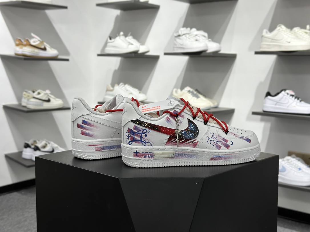 Air Force 1 '07 Low 双子座解构 十二星座手绘涂鸦系列 空军一号定制板鞋 521-621