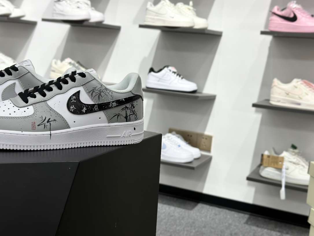 Nike Air Force 1 Low 07 ”White/Grey” 灰白 中国风 竹叶 FD9763-101