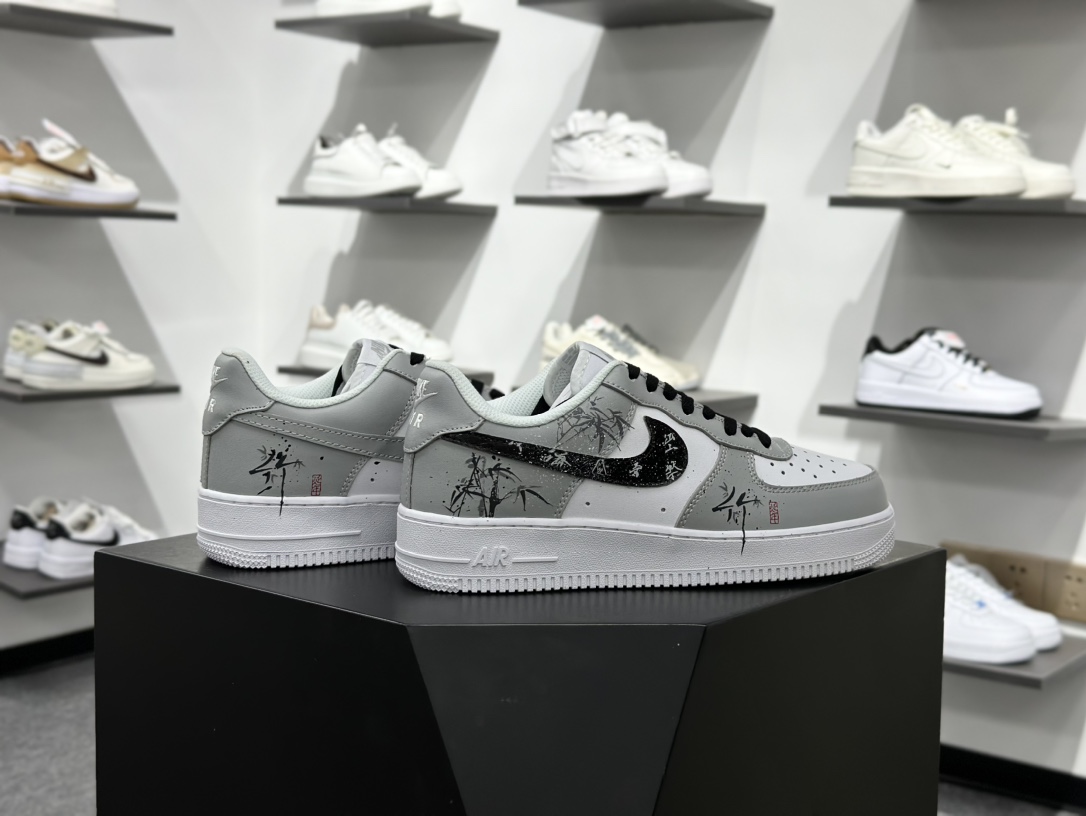 Nike Air Force 1 Low 07 ”White/Grey” 灰白 中国风 竹叶 FD9763-101