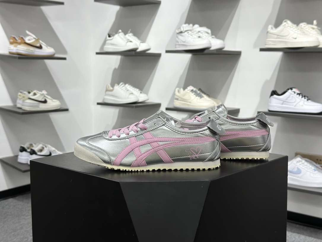 160 鬼塚虎/Onitsuka Tiger Mexico 66经典墨西哥系列低帮复古皮革慢跑鞋 THL7C2-9399