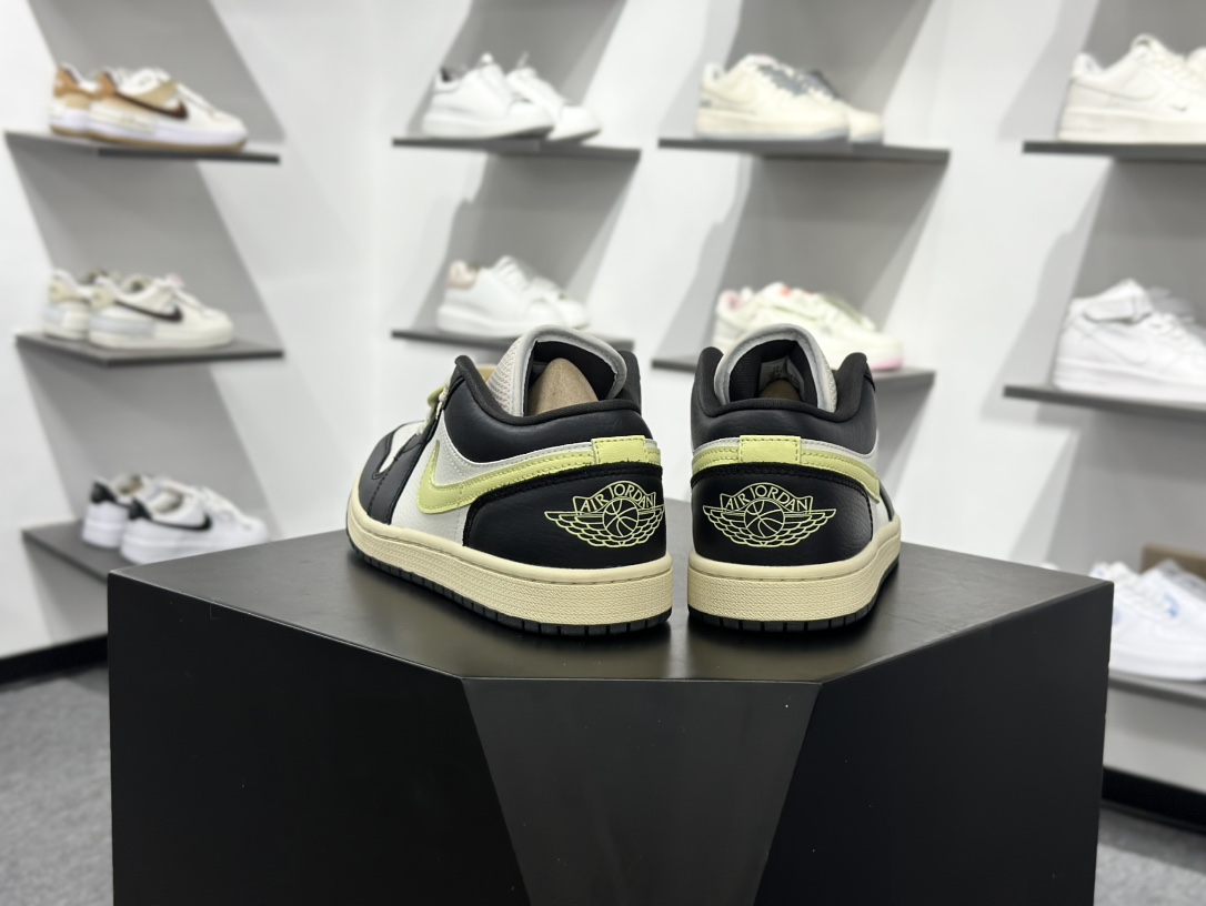 Air Jordan Low AJ1 乔1黑白绿 低帮文化休闲运动板鞋 HQ3009-003