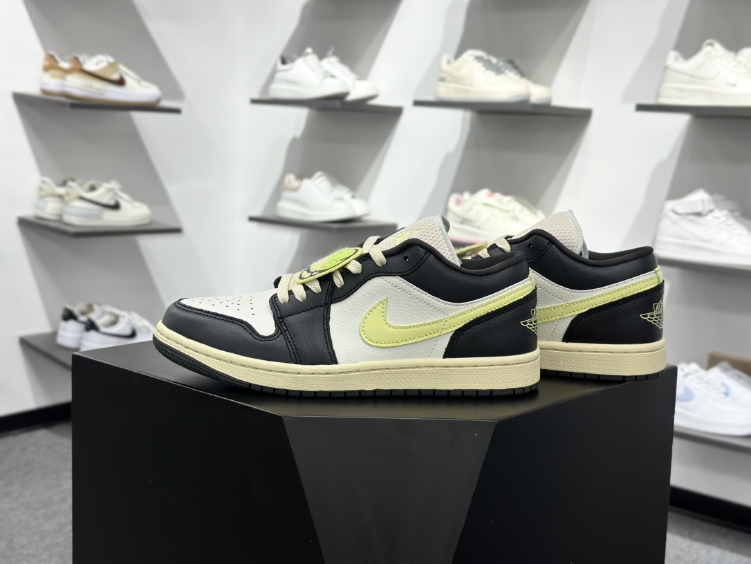 Air Jordan Low AJ1 乔1黑白绿 低帮文化休闲运动板鞋 HQ3009-003