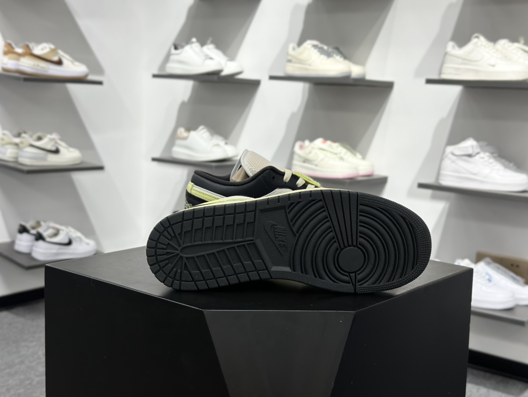 Air Jordan Low AJ1 乔1黑白绿 低帮文化休闲运动板鞋 HQ3009-003