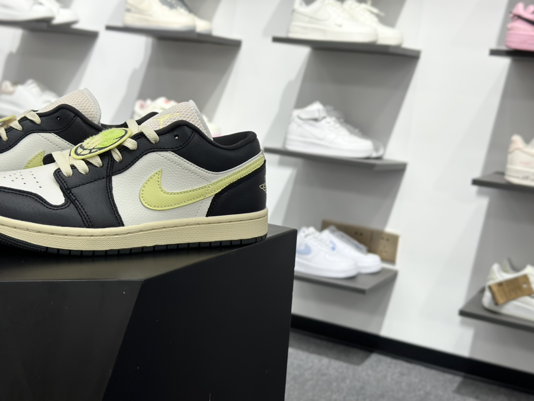 Air Jordan Low AJ1 乔1黑白绿 低帮文化休闲运动板鞋 HQ3009-003