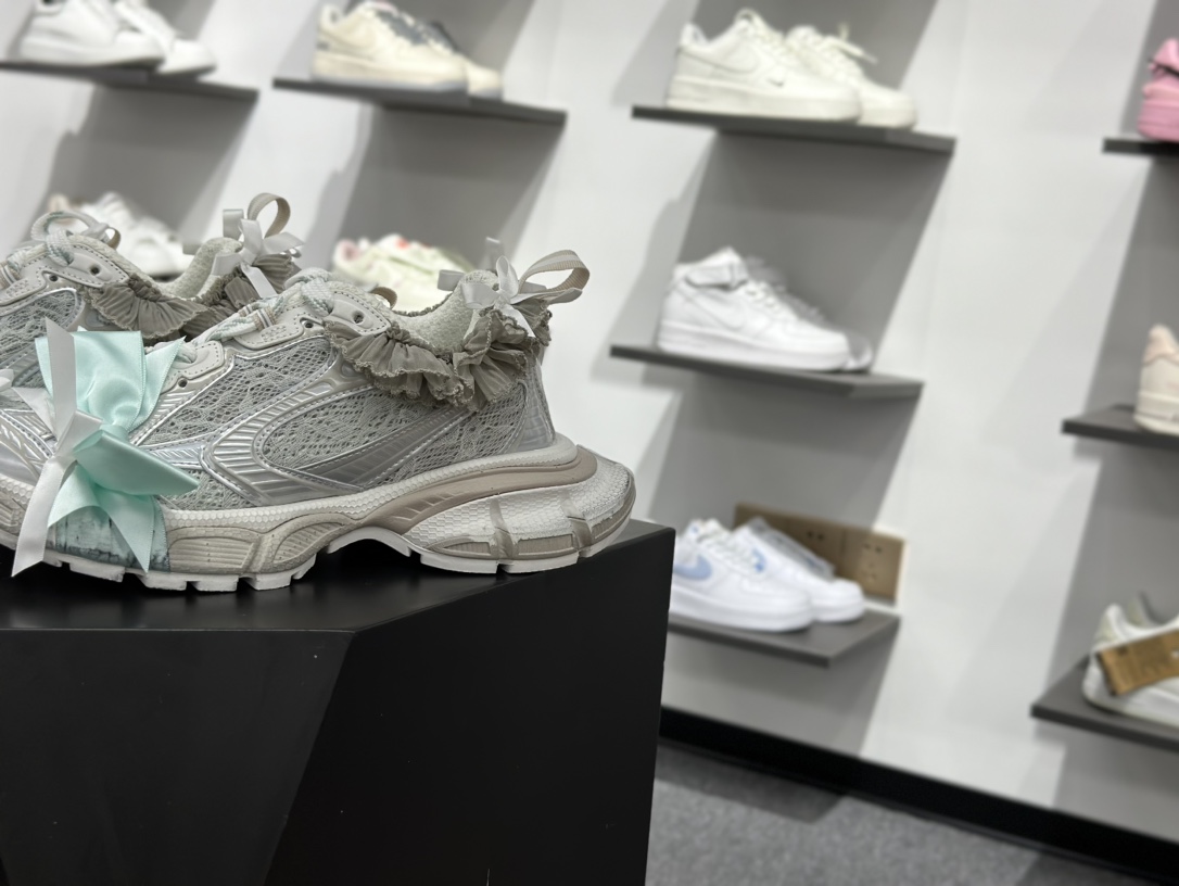 460 Balenciaga 3XL Denim 官方同步 巴黎世家十代 新款蕾丝白银绿 潮流跑鞋 832994 WTSAX 0210