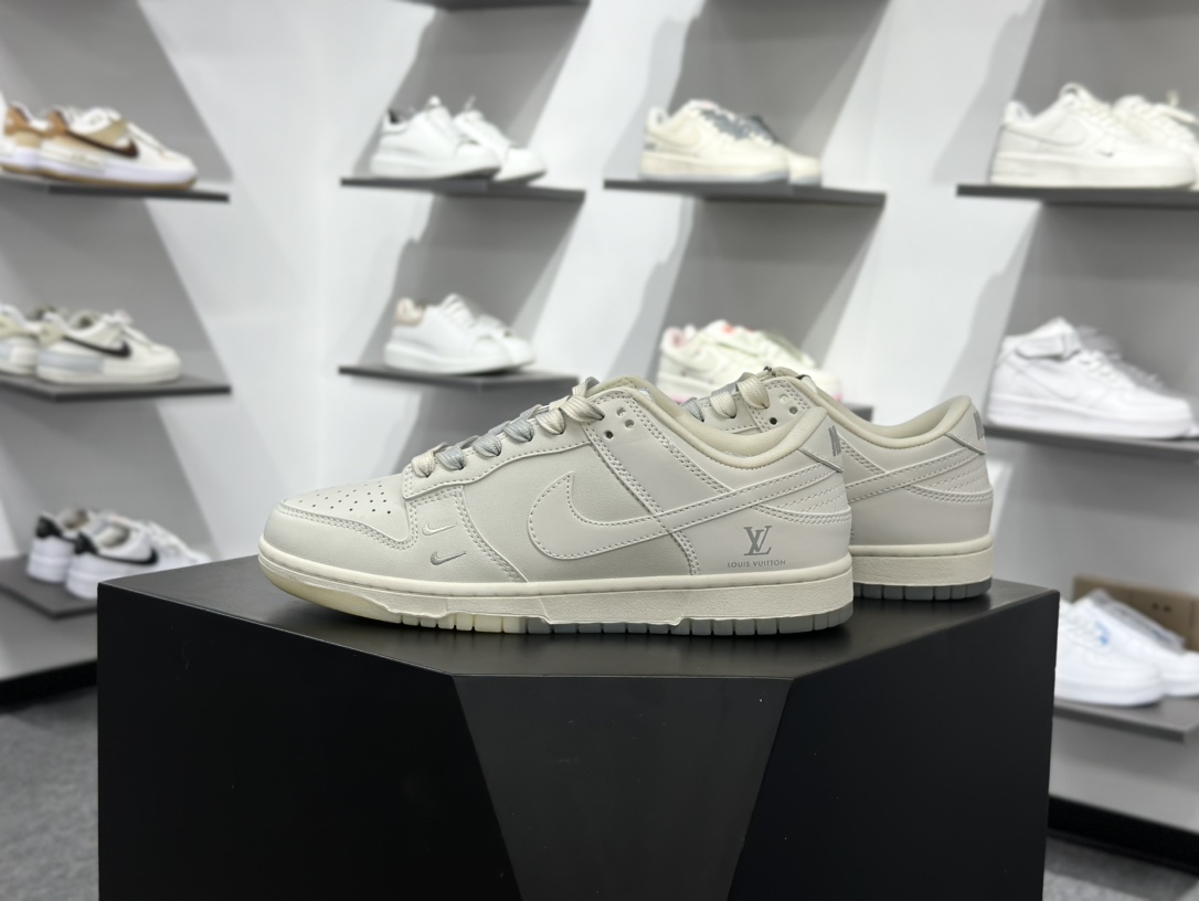 NK Dunk Low Retro ”DIY高端定制” LV米白灰小双钩 低帮休闲运动板鞋 XX3168-190