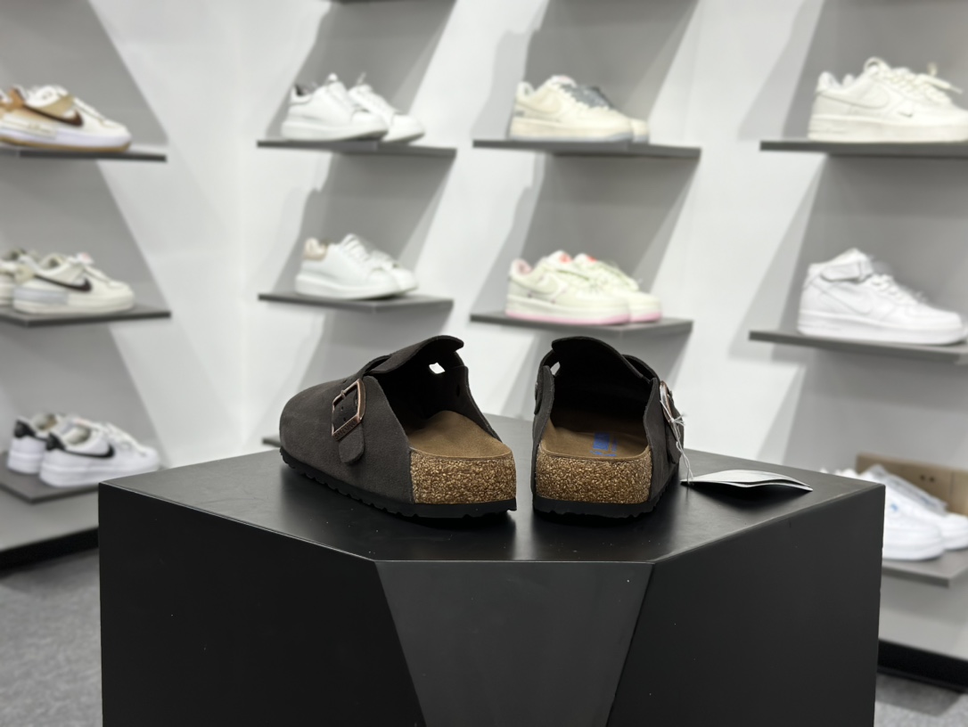 180 勃肯birkenstock经典半拖款9色 优质牛皮翻毛皮 木糠木屑贴合真皮垫脚大底