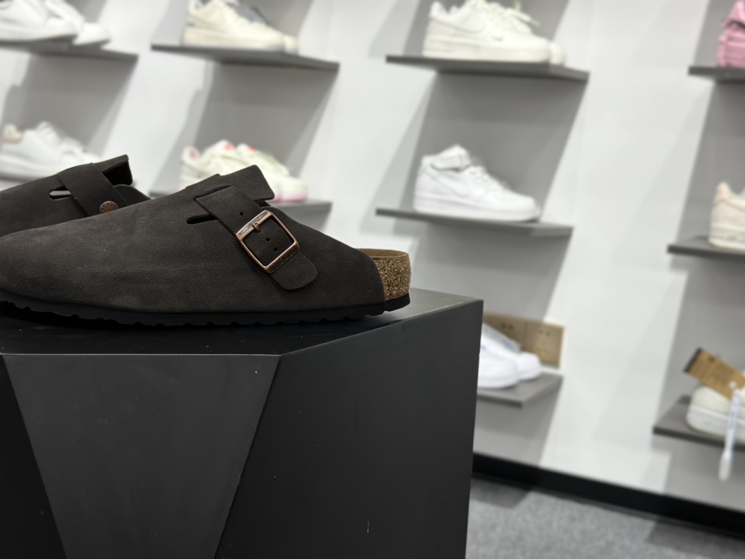 180 勃肯birkenstock经典半拖款9色 优质牛皮翻毛皮 木糠木屑贴合真皮垫脚大底