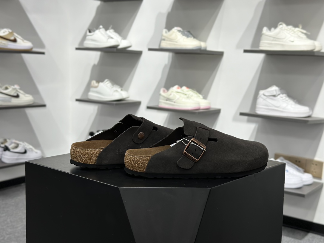 180 勃肯birkenstock经典半拖款9色 优质牛皮翻毛皮 木糠木屑贴合真皮垫脚大底