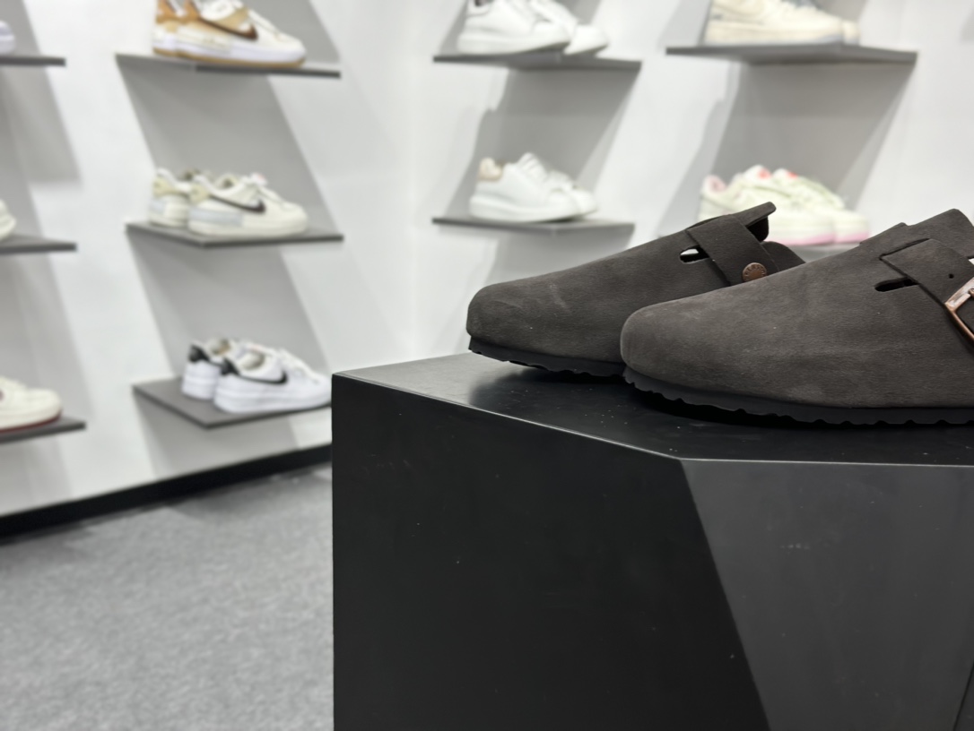 180 勃肯birkenstock经典半拖款9色 优质牛皮翻毛皮 木糠木屑贴合真皮垫脚大底