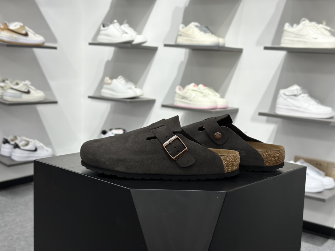 180 勃肯birkenstock经典半拖款9色 优质牛皮翻毛皮 木糠木屑贴合真皮垫脚大底