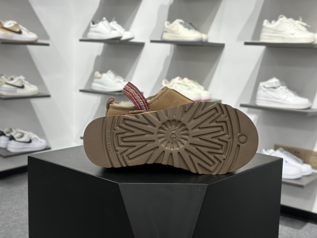 240 UGG 新民族风 半拖厚底4cm 2553 官网款23ss升级厚底民族风内里全羊毛厚底松糕增高